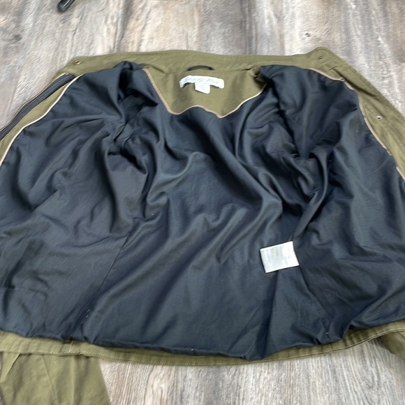 Celebrity Pink Olive Green Utility Jacket with Rhinestone Pockets, size medium - Picture 14 of 14